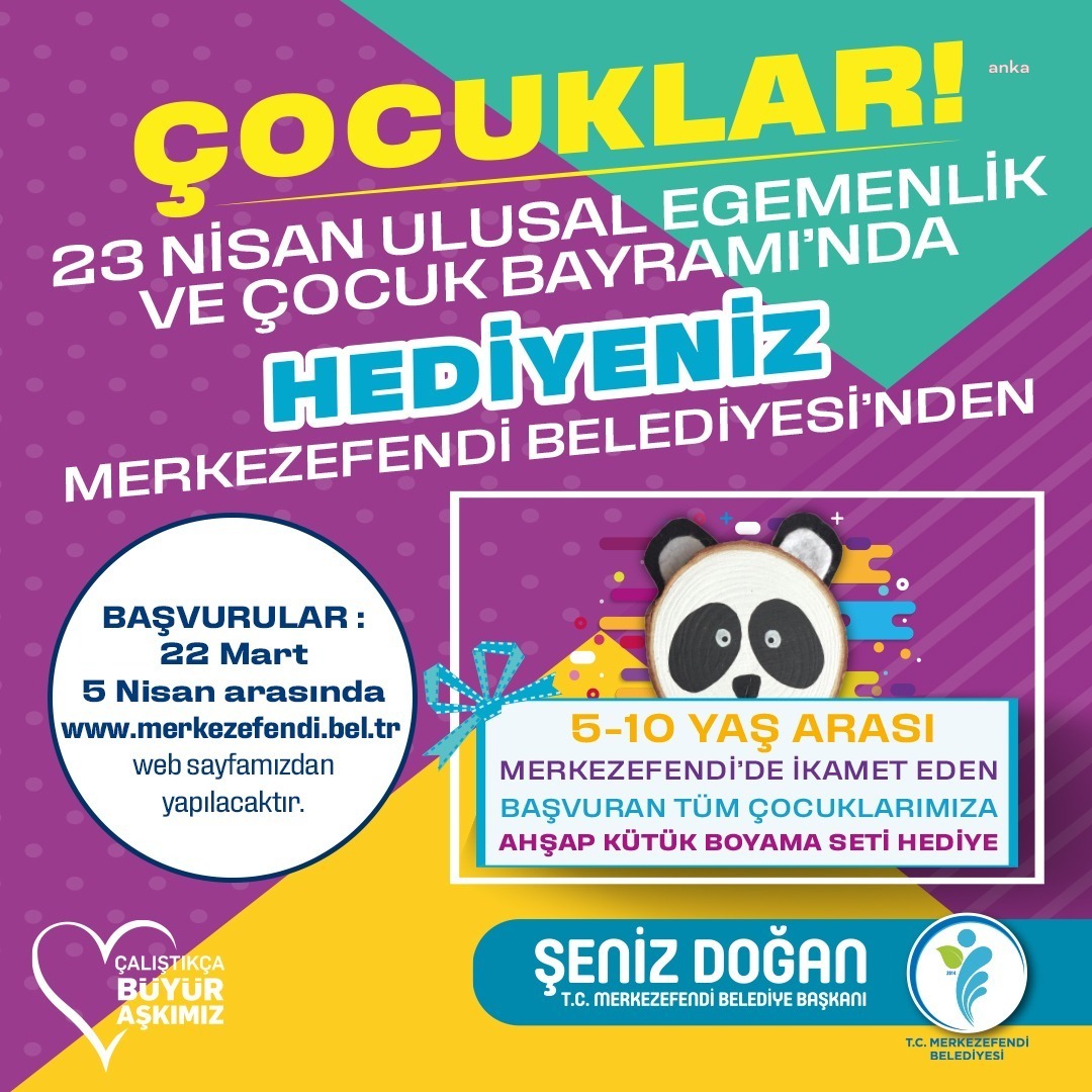 23 NİSAN'DA ÇOCUKLARIN HEDİYESİ, MERKEZEFENDİ BELEDİYESİ’NDEN