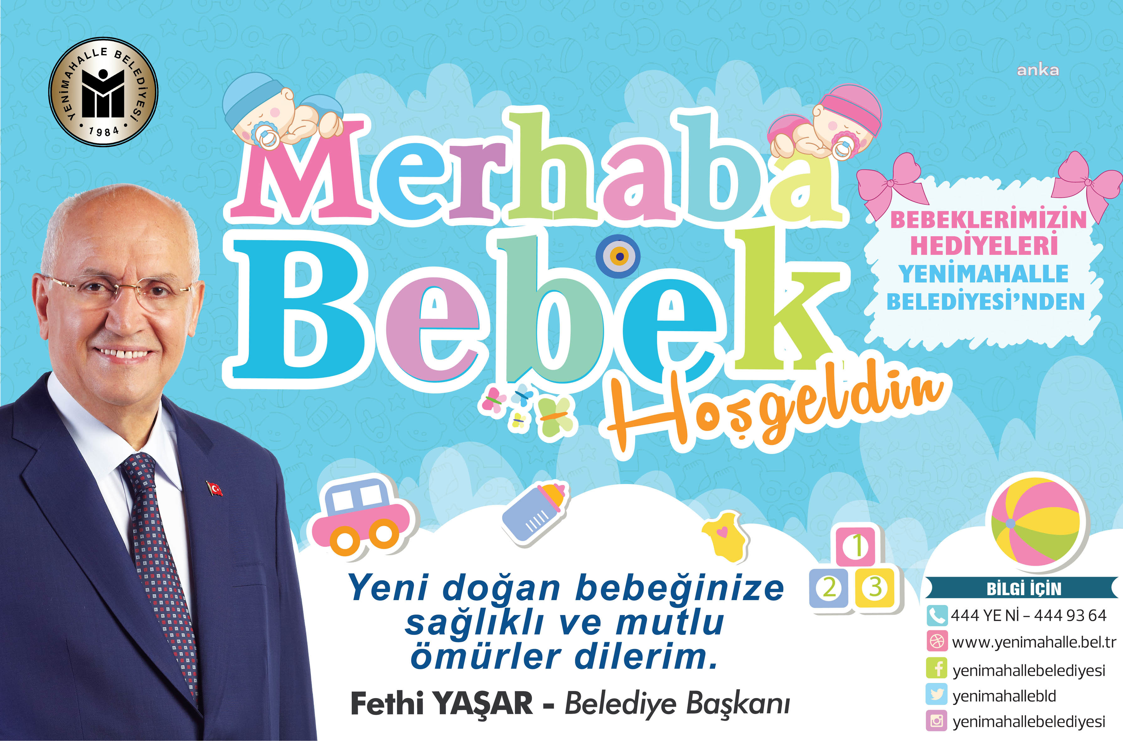 YENİMAHALLE BELEDİYESİ'NDEN 5 BİN YENİDOĞANA DOĞUM HEDİYESİ