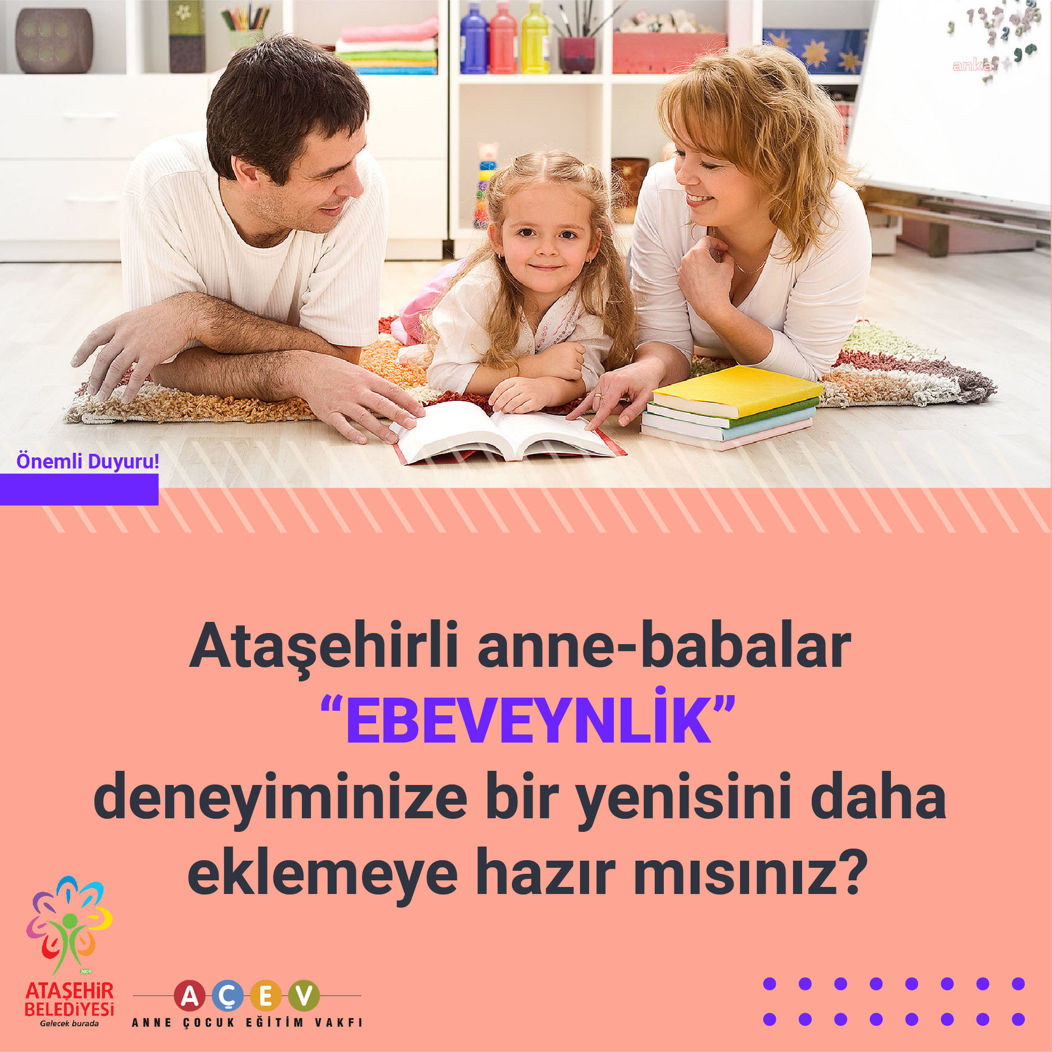 ATAŞEHİR'DE ANNE VE BABA BULUŞMALARI BAŞLIYOR