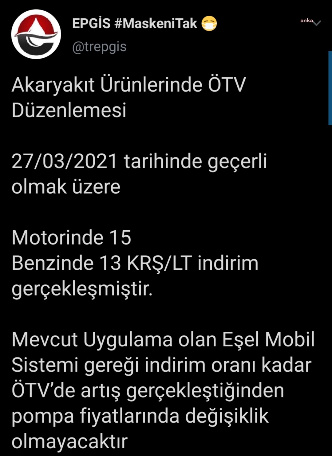 BENZİN VE MOTORİNE İNDİRİM GELECEK ANCAK POMPAYA YANSIMAYACAK