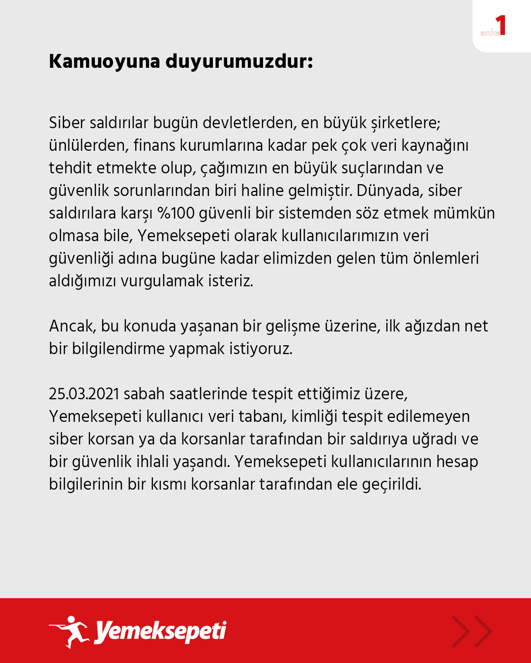 YEMEKSEPETİ'NE SİBER SALDIRI: KULLANICILARIN AD, SOYAD, TELEFON VE ADRES BİLGİLERİ ÇALINDI