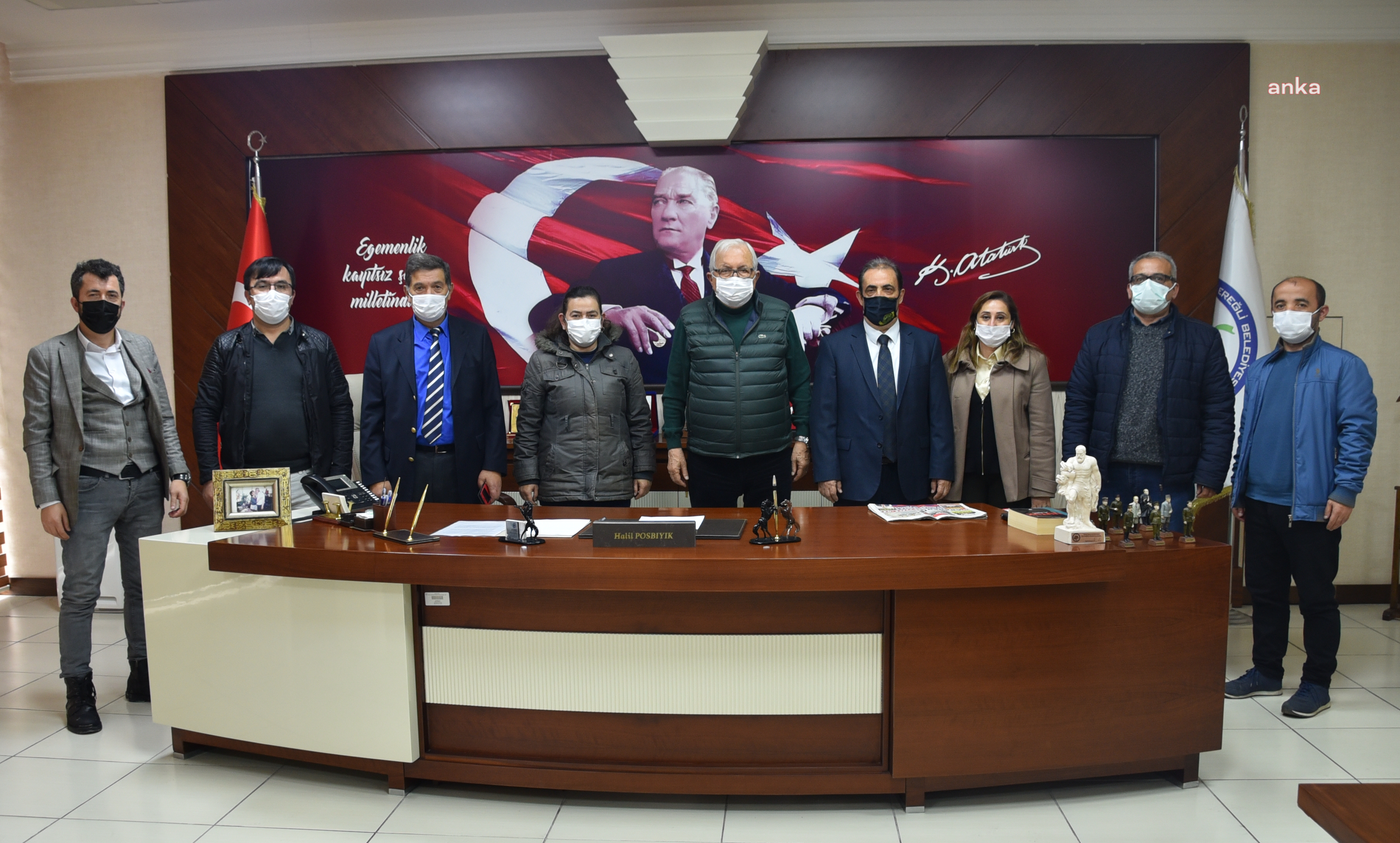 GAZETECİLER DERNEĞİ'NDEN KDZ.EREĞLİ BELEDİYE BAŞKANI POSBIYIK'A ZİYARET