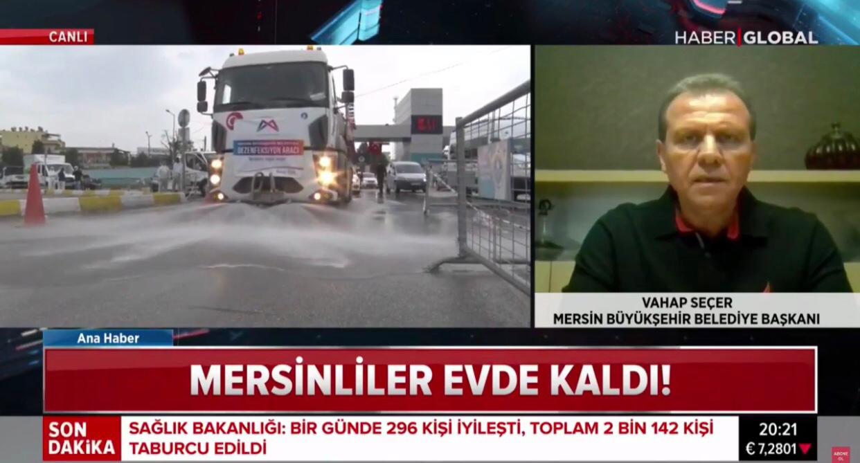 MERSİN BELEDİYE BAŞKANI SEÇER, MERSİN’DEKİ KORONAVİRÜS ÖNLEMLERİNİ ANLATTI