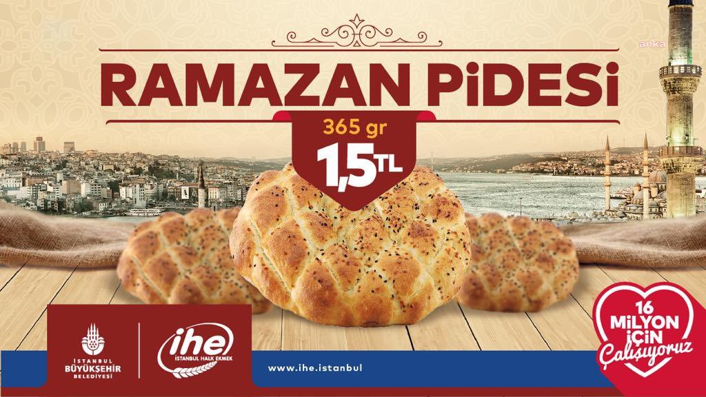 HALK EKMEK BÜFELERİNDE RAMAZAN PİDESİ 1,5 LİRADAN SATILACAK