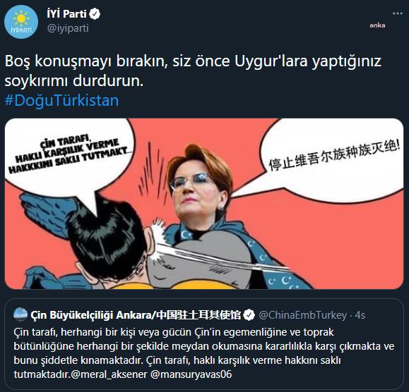 ÇİN'İN ANKARA BÜYÜKELÇİSİ DIŞİŞLERİ BAKANLIĞI'NA ÇAĞRILDI, MUHALEFET DE TEPKİ GÖSTERDİ