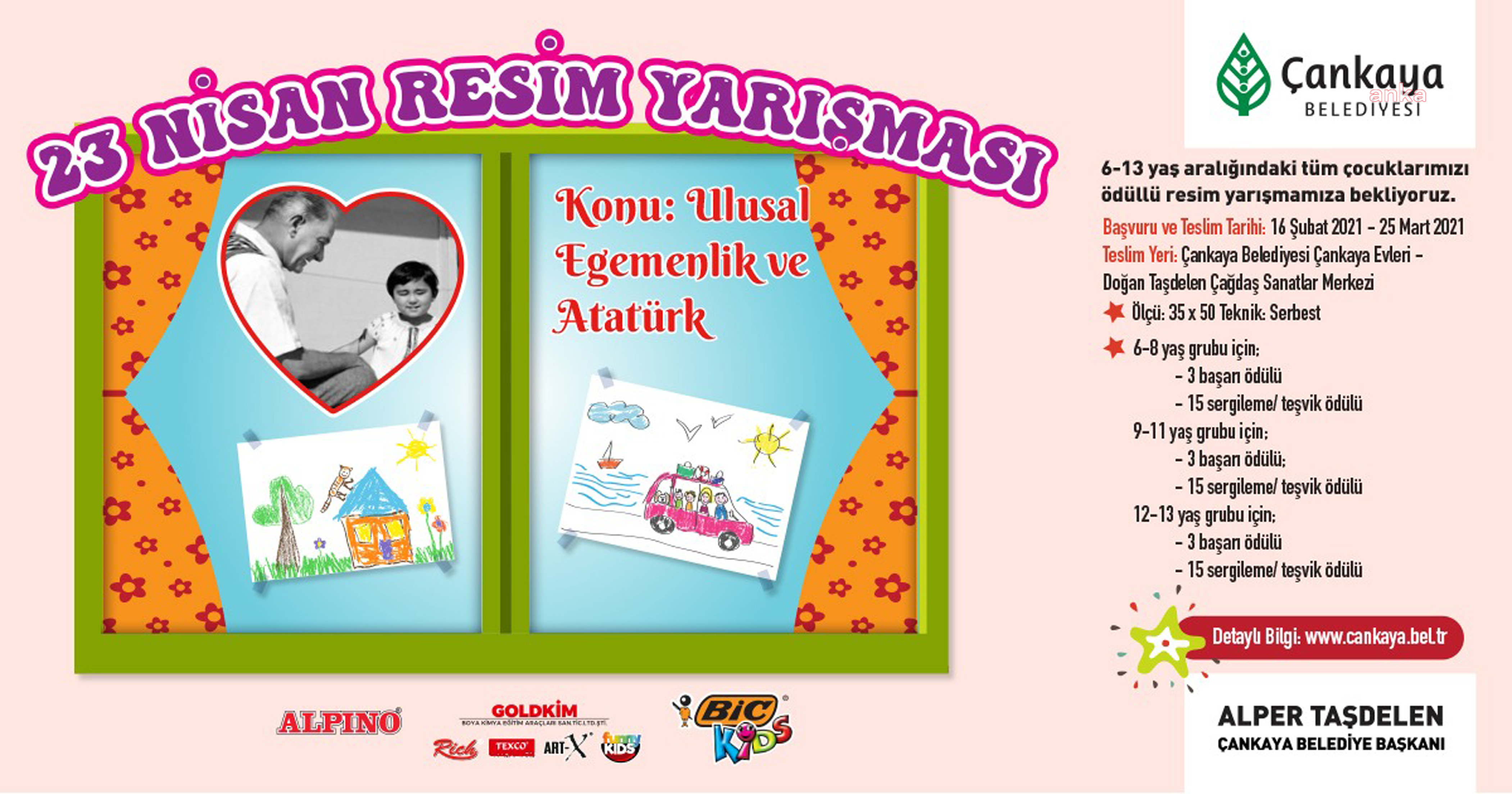 ÇANKAYA BELEDİYESİ'NİN 23 NİSAN RESİM YARIŞMASINA BAŞVURULAR TAMAMLANDI