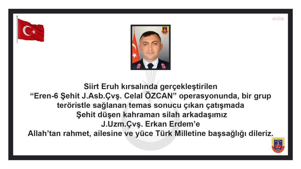 JANDARMA GENEL KOMUTANLIĞI: "BAŞIMIZ SAĞ OLSUN"