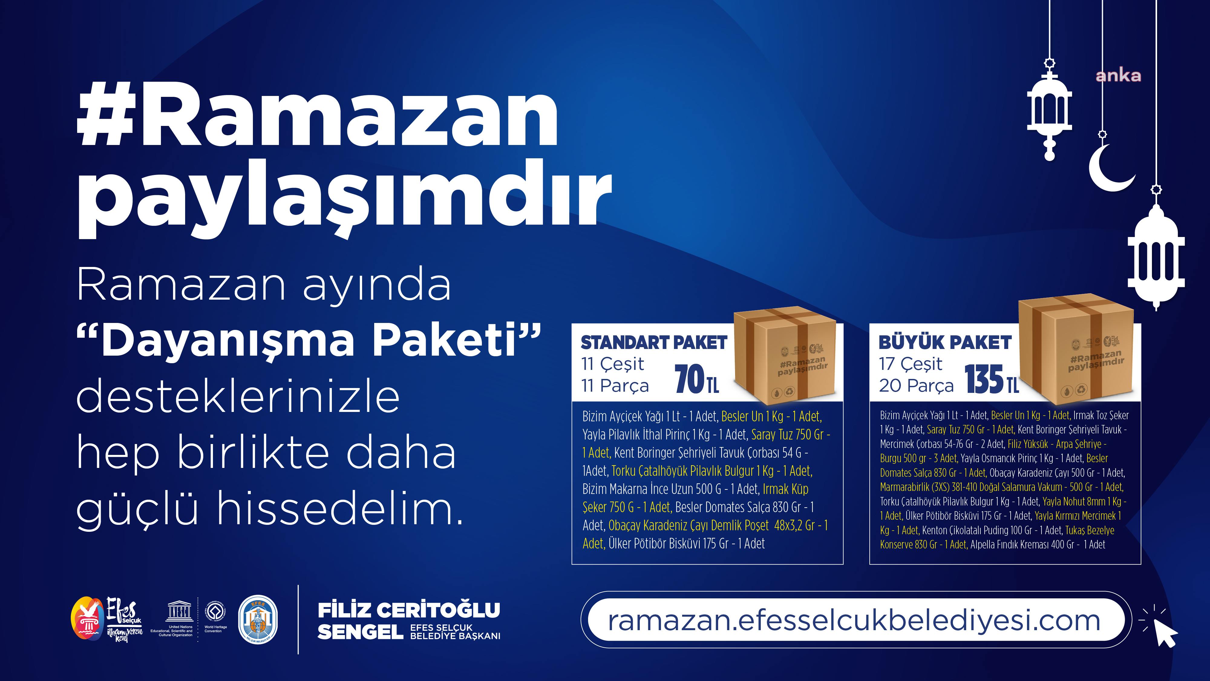 EFES SELÇUK BELEDİYESİ, RAMAZAN'DA DAYANIŞMAYI BÜYÜTÜYOR