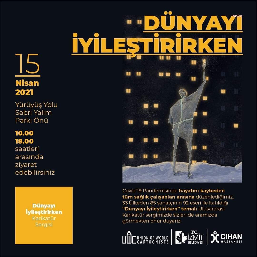 İZMİT'TE DÜNYA SANAT GÜNÜ SERGİSİ'NDE SAĞLIK EMEKÇİLERİ HATIRLANACAK