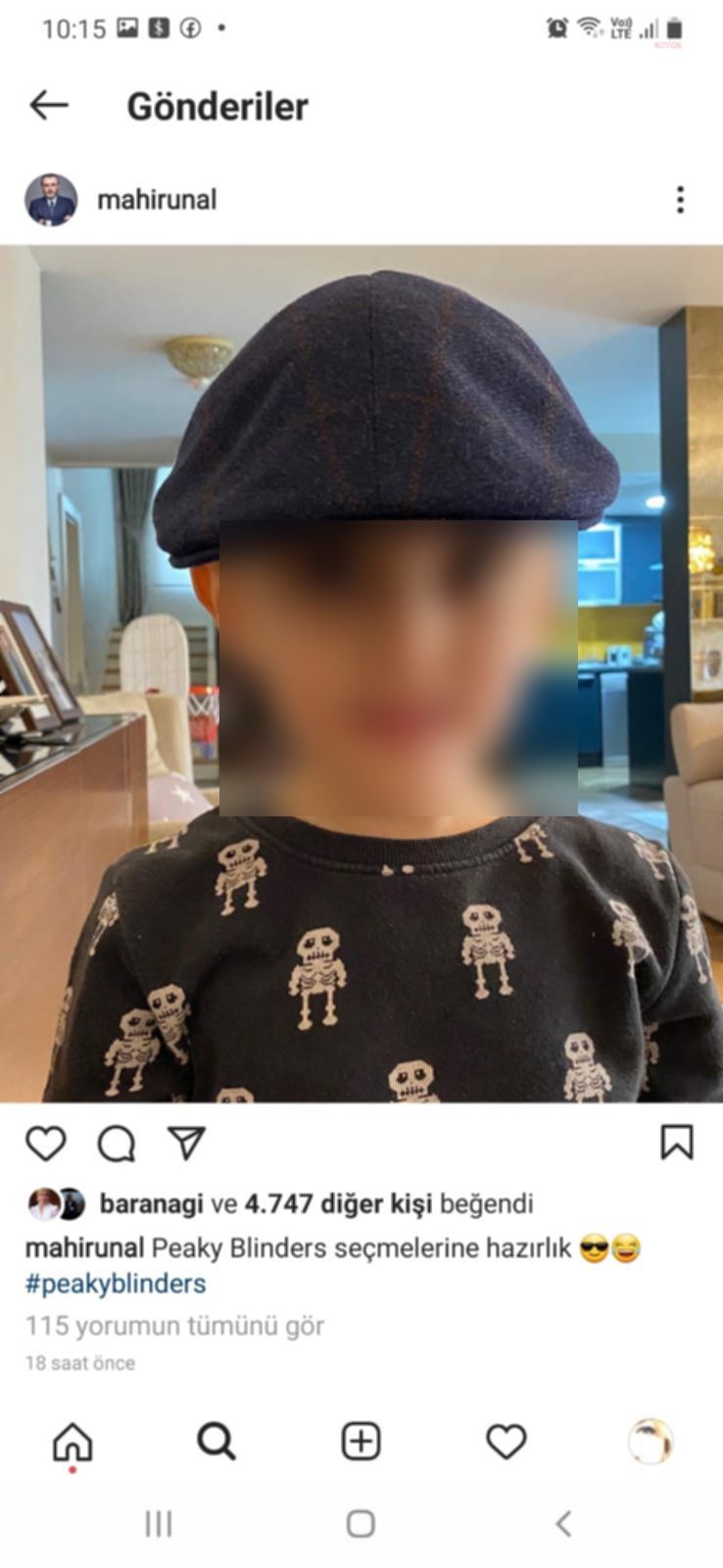 AKP'Lİ ÜNAL’DAN, İNGİLİZ MAFYA DİZİSİ PEAKY BLINDERS PAYLAŞIMI
