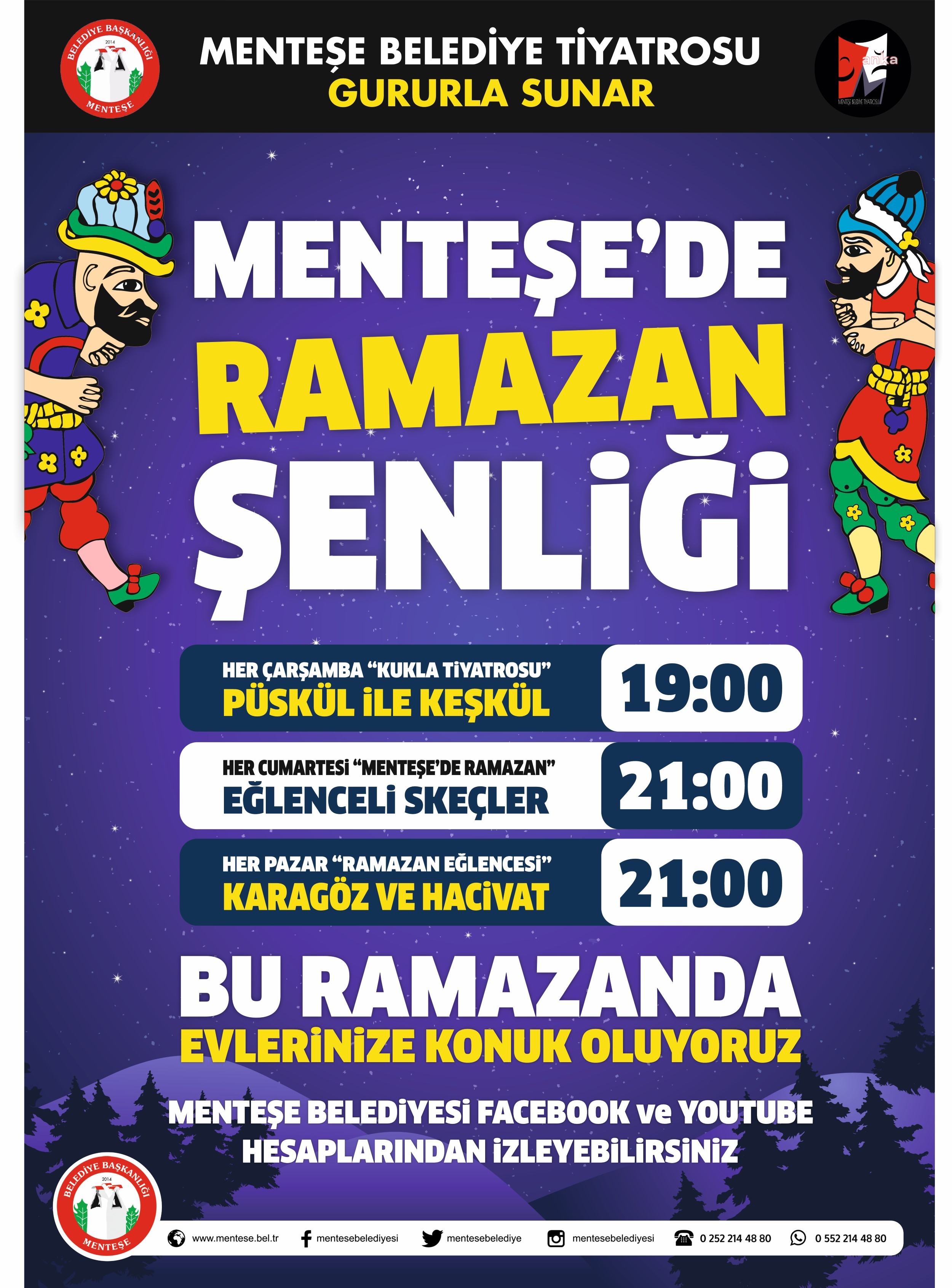 MENTEŞE BELEDİYESİ TİYATROSU, RAMAZAN AYINA ETKİNLİKLERLE GİRİYOR