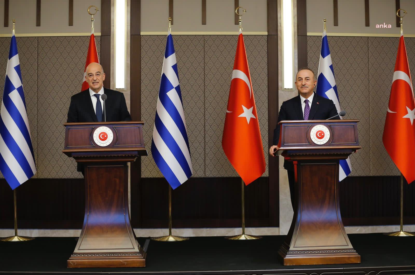 ÇAVUŞOĞLU VE YUNAN BAKAN ARASINDA GERGİNLİK YAŞANDI