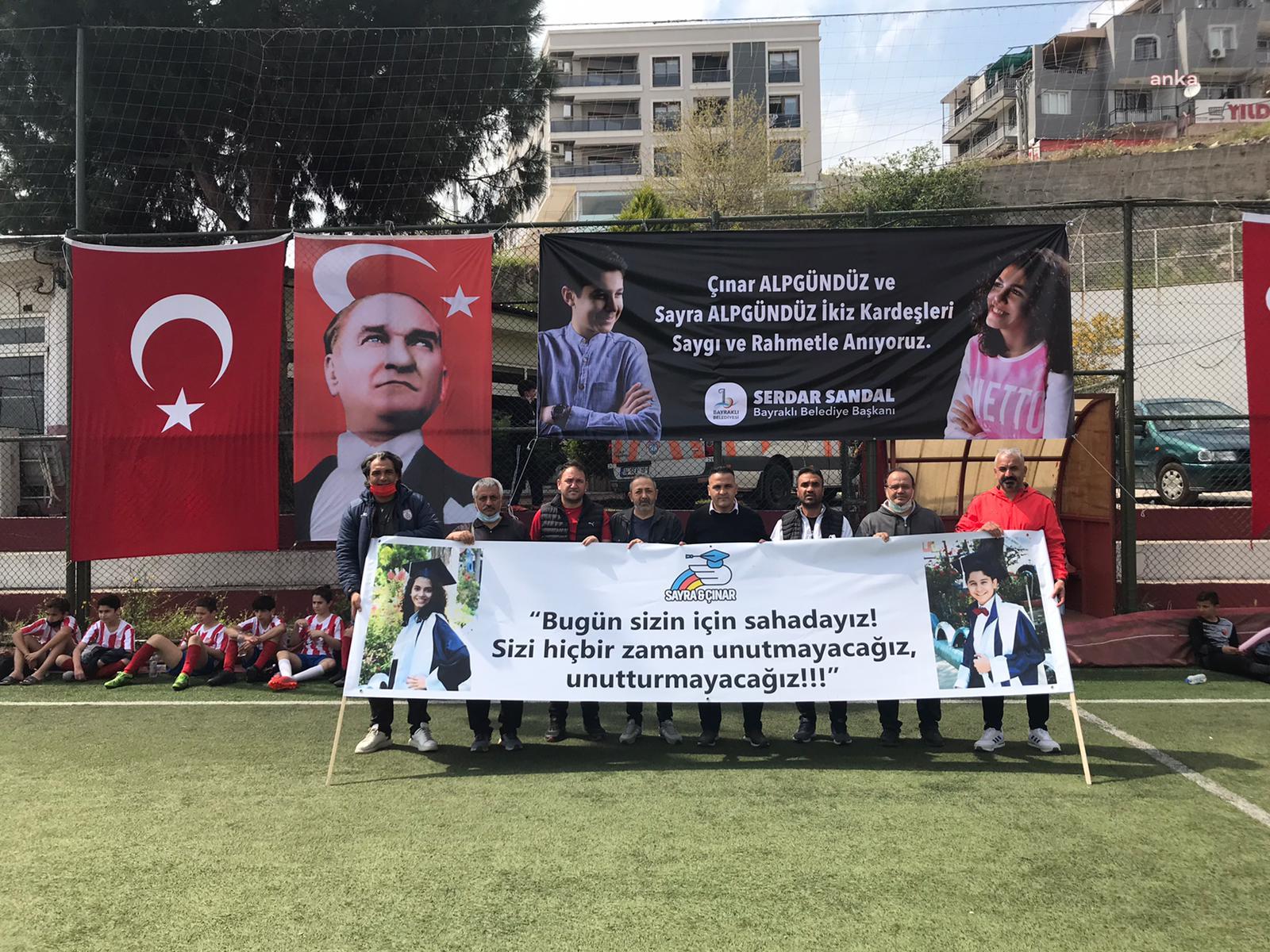 BAYRAKLI BELEDİYE BAŞKANI SANDAL, DEPREMDE HAYATINI KAYBEDEN İKİZ KARDEŞLERİ UNUTMADI