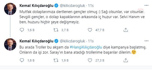 KILIÇDAROĞLU: O DOLAP KAPAKLARININ ARKASINDA İÇ HUZUR VAR