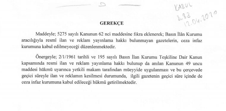 İLAN CEZASI ALAN GAZETELER CEZAEVLERİNE GİREBİLECEK