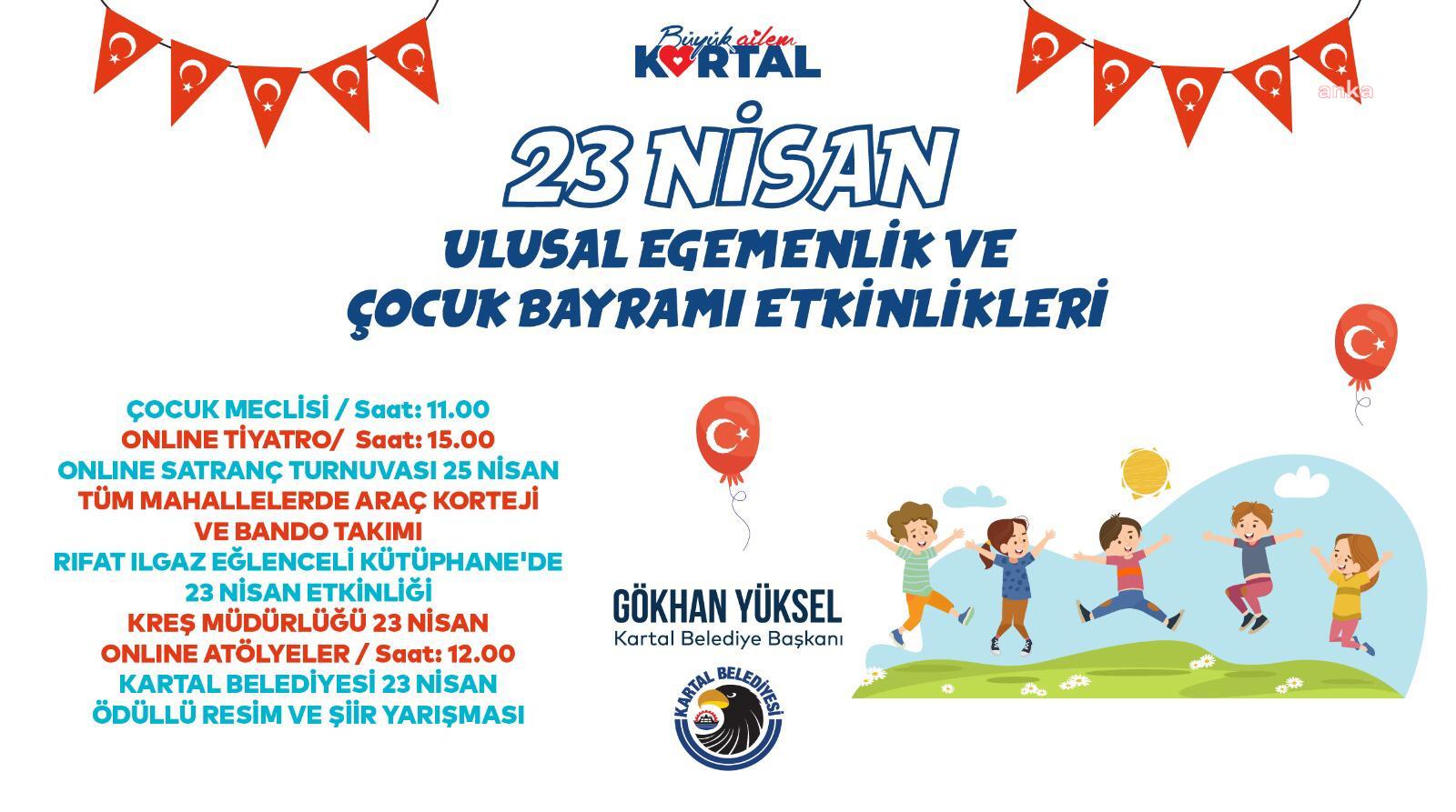 KARTAL BELEDİYESİ'NDEN 23 NİSAN PROGRAMI