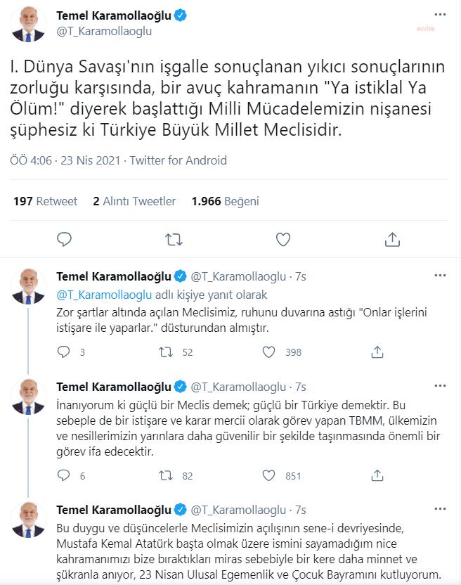 KARAMOLLAOĞLU: GÜÇLÜ MECLİS DEMEK GÜÇLÜ BİR TÜRKİYE DEMEKTİR