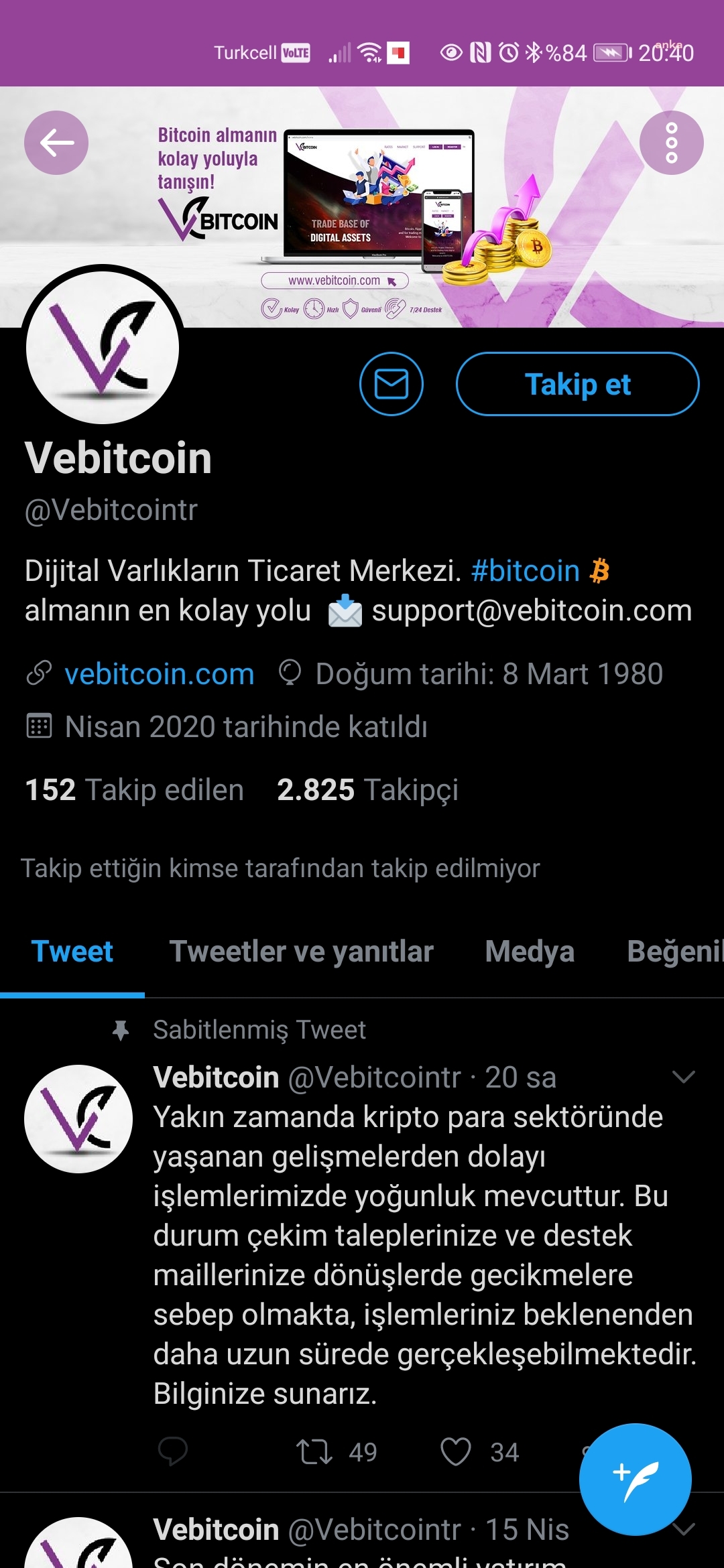 THODEX'TEN SONRA, KRİPTO PARA ŞİRKETİ VEBITCOIN DA BATTI