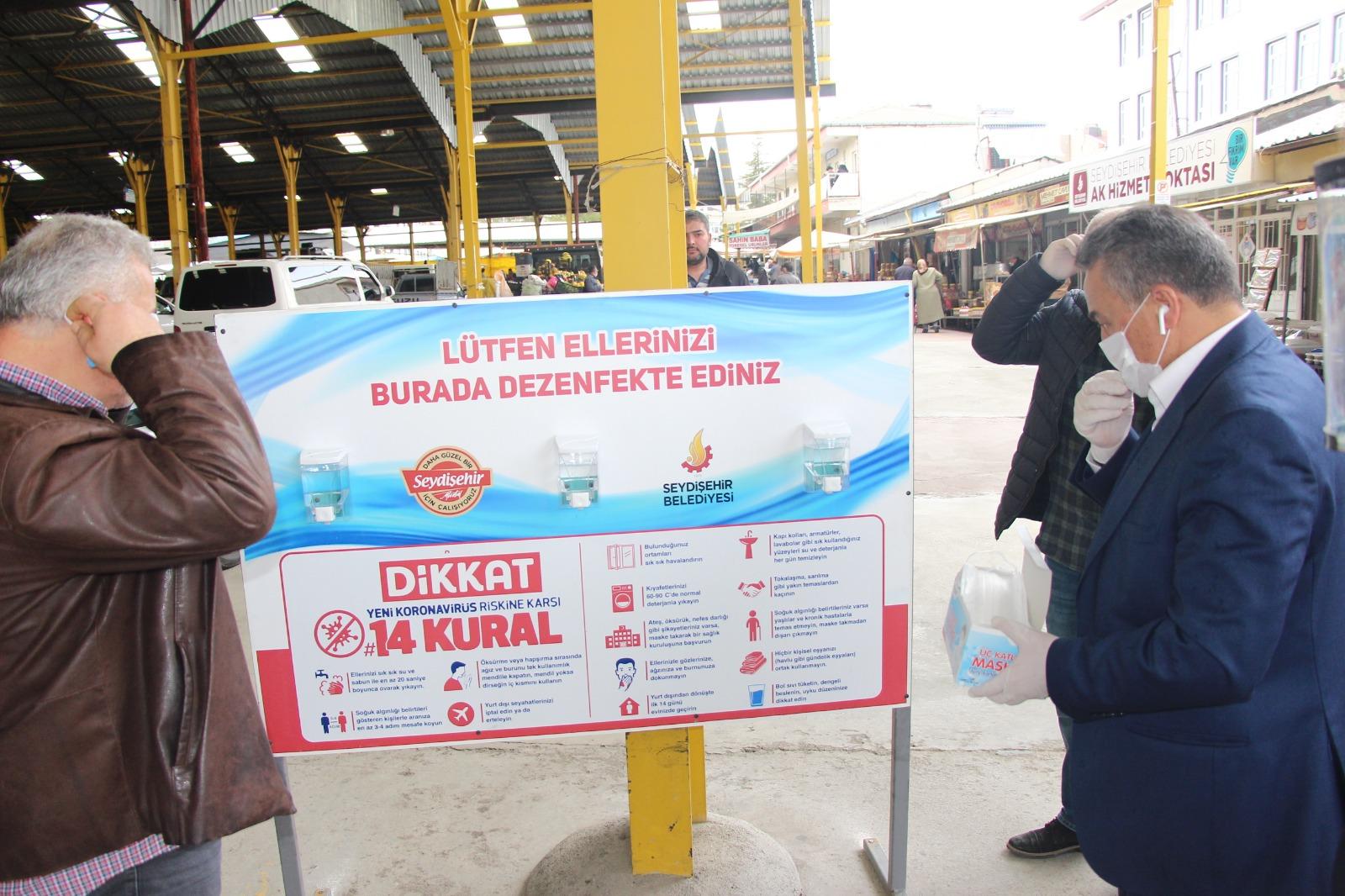 SEYDİŞEHİR’DE KORONAVİRÜS TEDBİRLERİ DEVAM EDİYOR