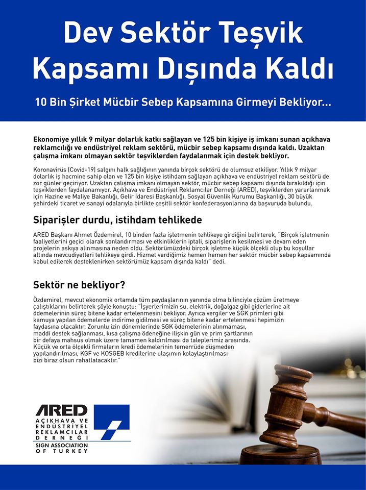 REKLAM SEKTÖRÜNDE 125 BİN KİŞİ İŞSİZLİKLE KARŞI KARŞIYA