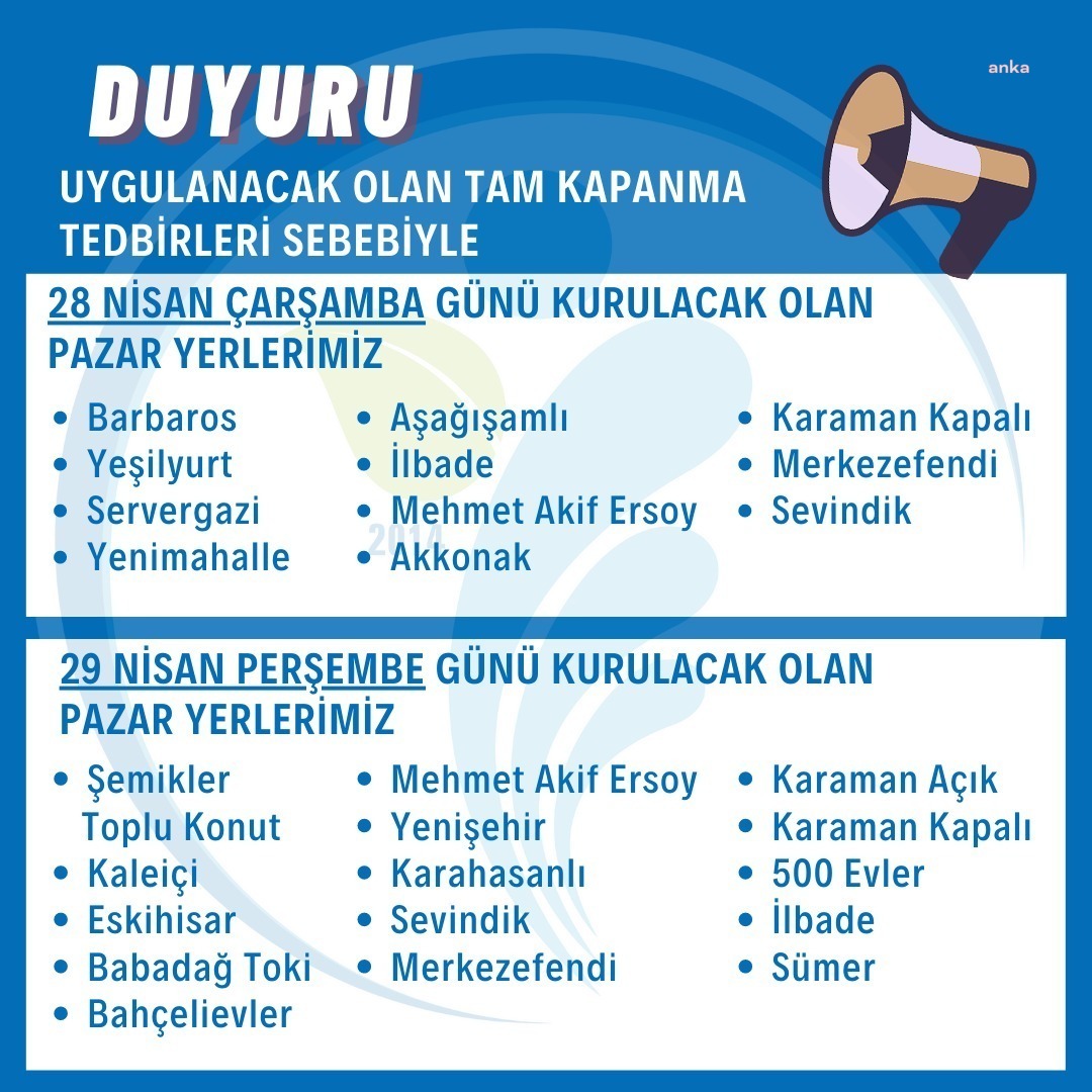 MERKEZEFENDİ’DE PAZAR YERLERİNİN GÜNÜ DEĞİŞTİ