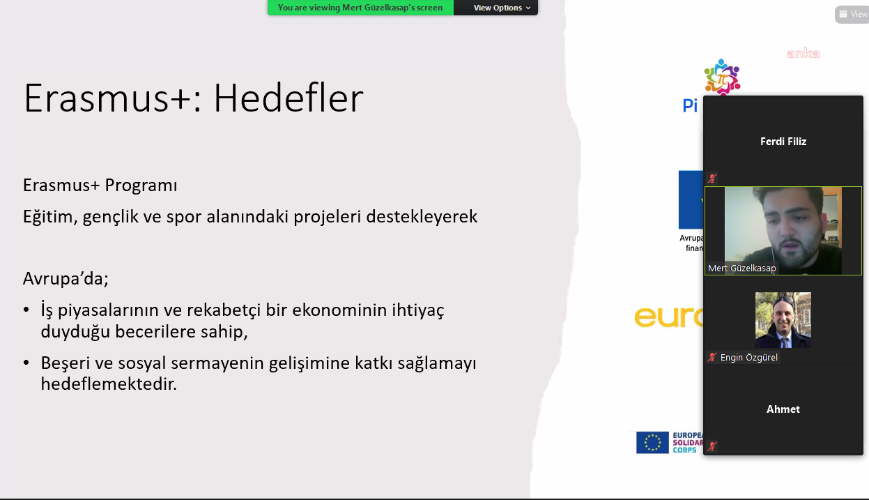 BAYRAKLI'DA GENÇLERE AB DEĞİŞİM VE DAYANIŞMA PROGRAMLARI SEMİNERİ
