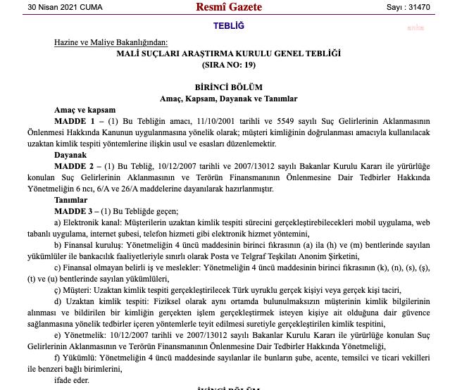 KİMLİK TESPİTİ UZAKTAN YAPILACAK İMZA ZORUNLULUĞU KALKIYOR