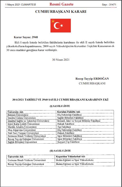 10 ÜNİVERSİTEDE YENİ FAKÜLTE KURULACAK