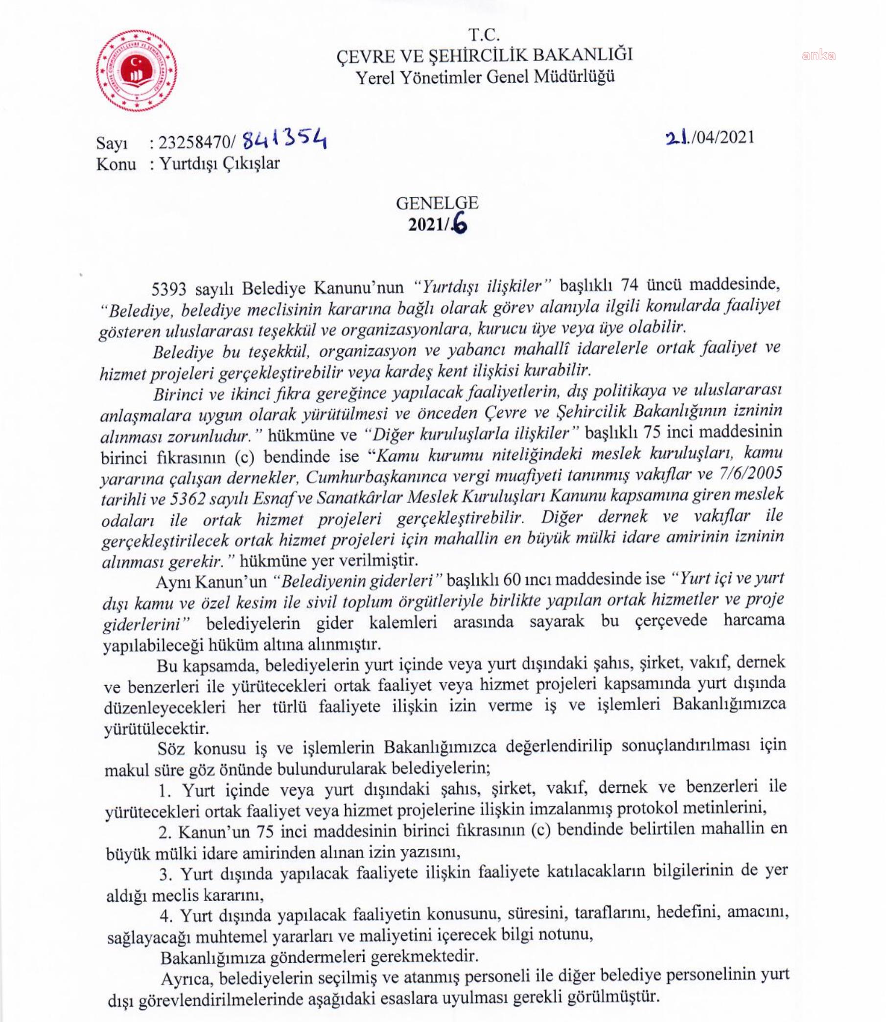 BAKANLIKTAN "GRİ PASAPORT" GENELGESİ: "GÖREVLE İLİŞKİSİ OLMAYAN KONULARDA YURT DIŞI GÖREVLENDİRME YAPILMAYACAK"
