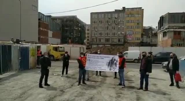 GALATAPORT ŞANTİYESİ'NDE İŞÇİLER İŞ BIRAKTI