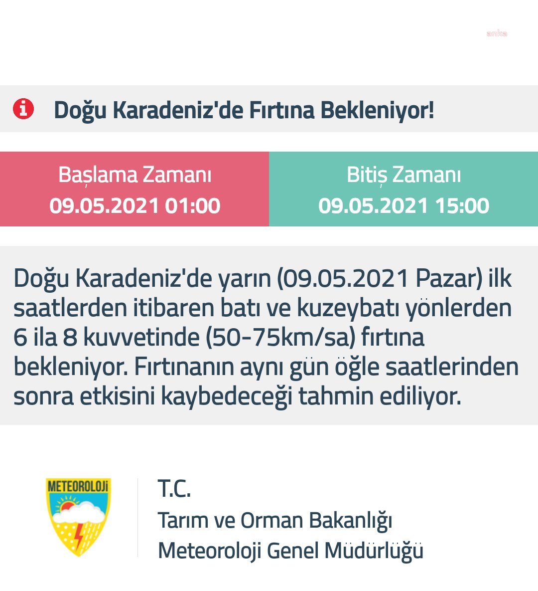 METEOROLOJİ'DEN DOĞU KARADENİZ İÇİN KUVVETLİ YAĞIŞ VE FIRTINA UYARISI