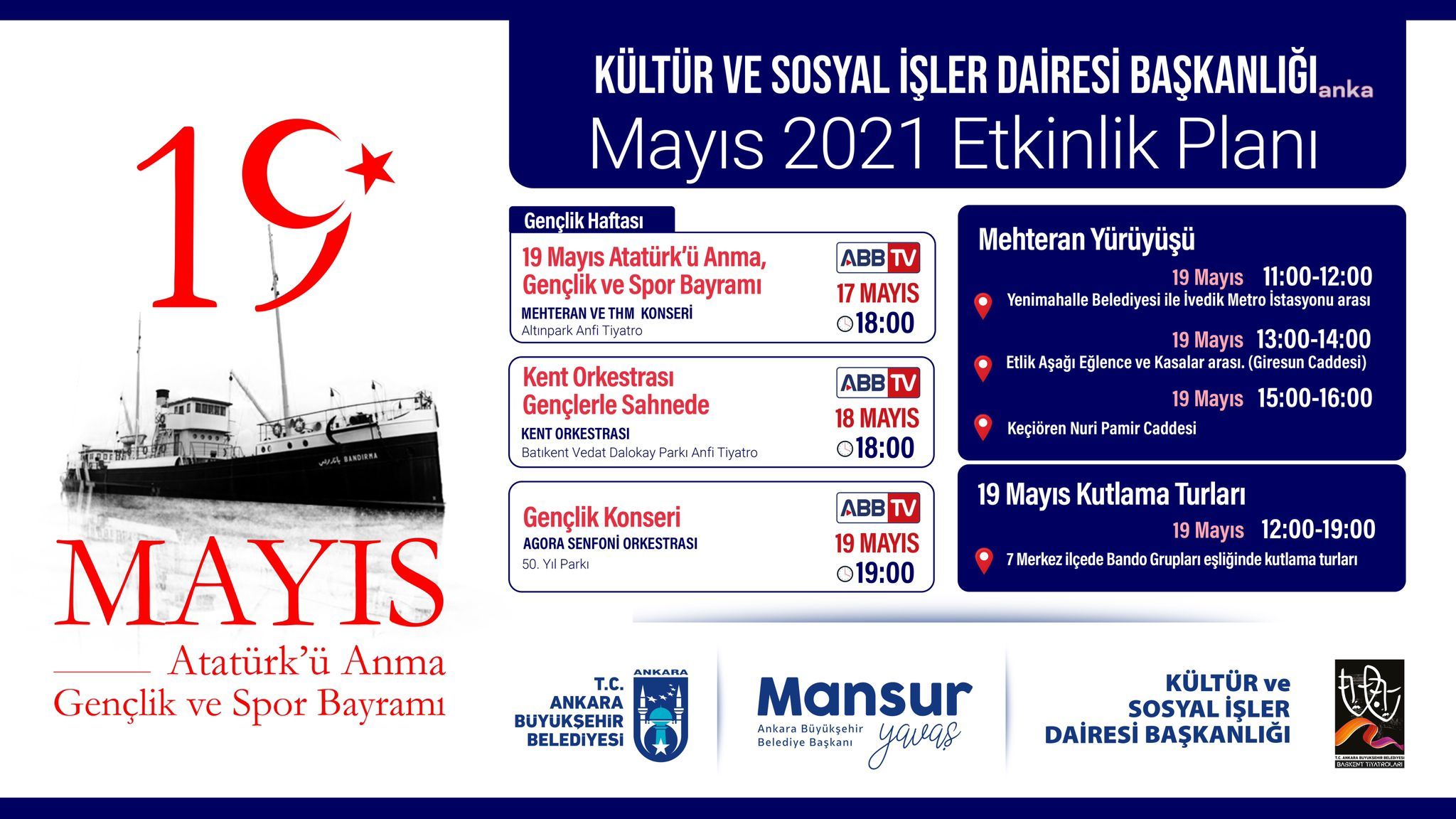 BAŞKENT’TE 19 MAYIS RUHU YAŞATILACAK