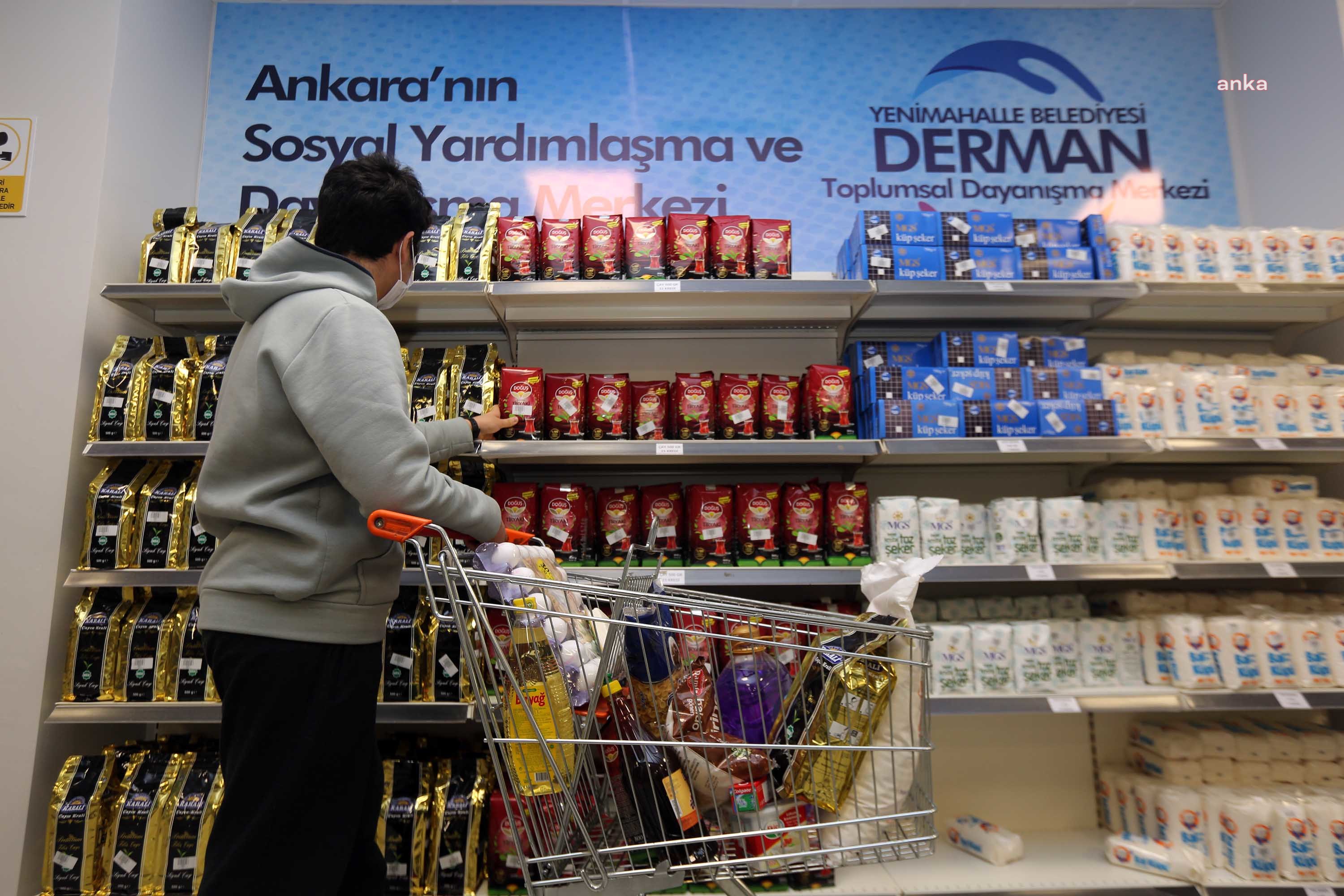 9 BİN KİŞİ YENİMAHALLE BELEDİYESİ'NİN DERMAN MARKET'İNDEN ALIŞVERİŞ YAPTI