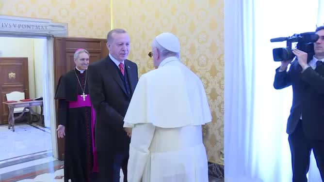 ERDOĞAN, PAPA FRANCIS İLE FİLİSTİN'İ GÖRÜŞTÜ