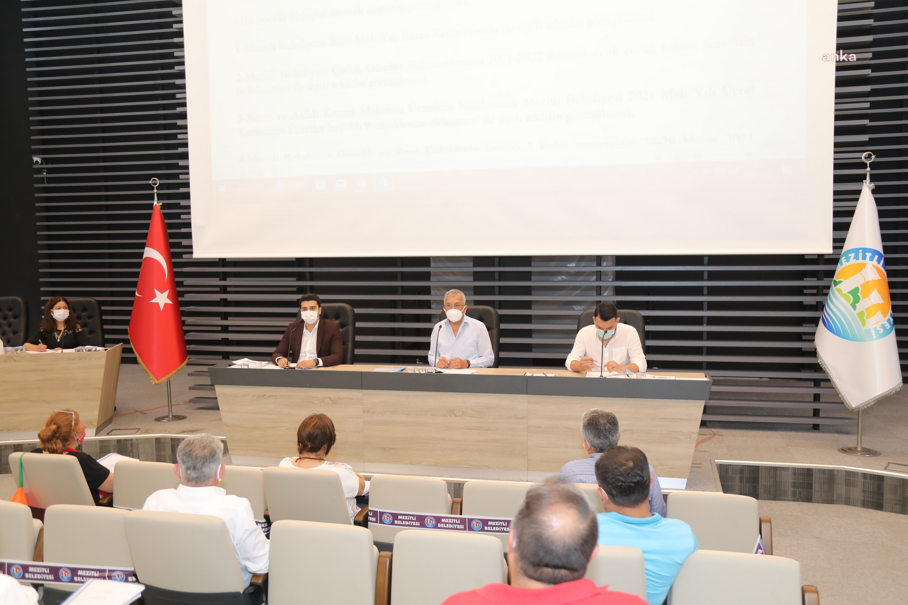 MEZİTLİ BELEDİYE MECLİSİ'NDEN İSRAİL'E KARŞI ORTAK BİLDİRİ