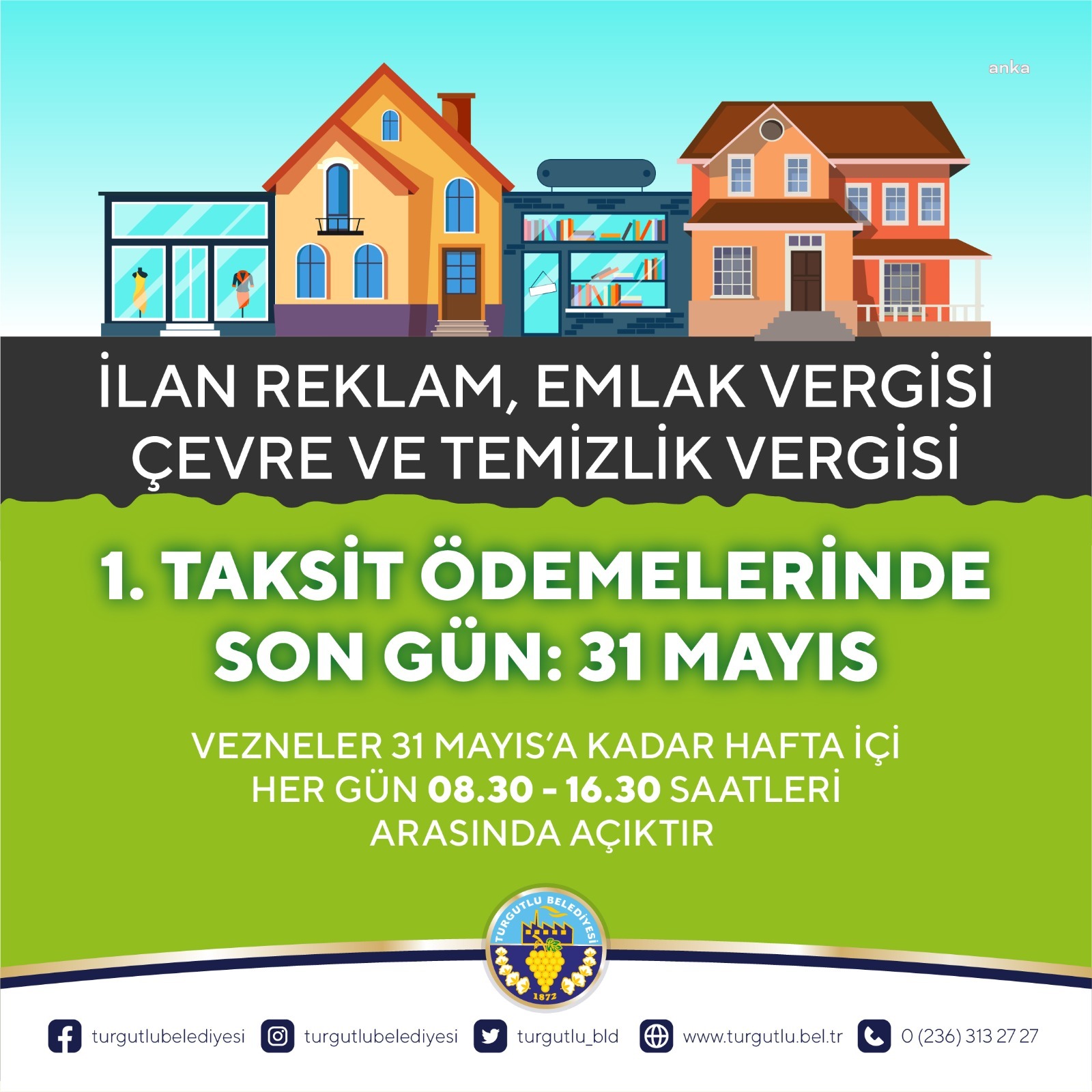 TURGUTLU BELEDİYESİ'NDEN VERGİ ÖDEME KOLAYLIĞI