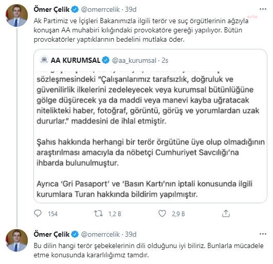 AKP SÖZCÜSÜ ÇELİK: "PROVOKATÖRE GEREĞİ YAPILIYOR"