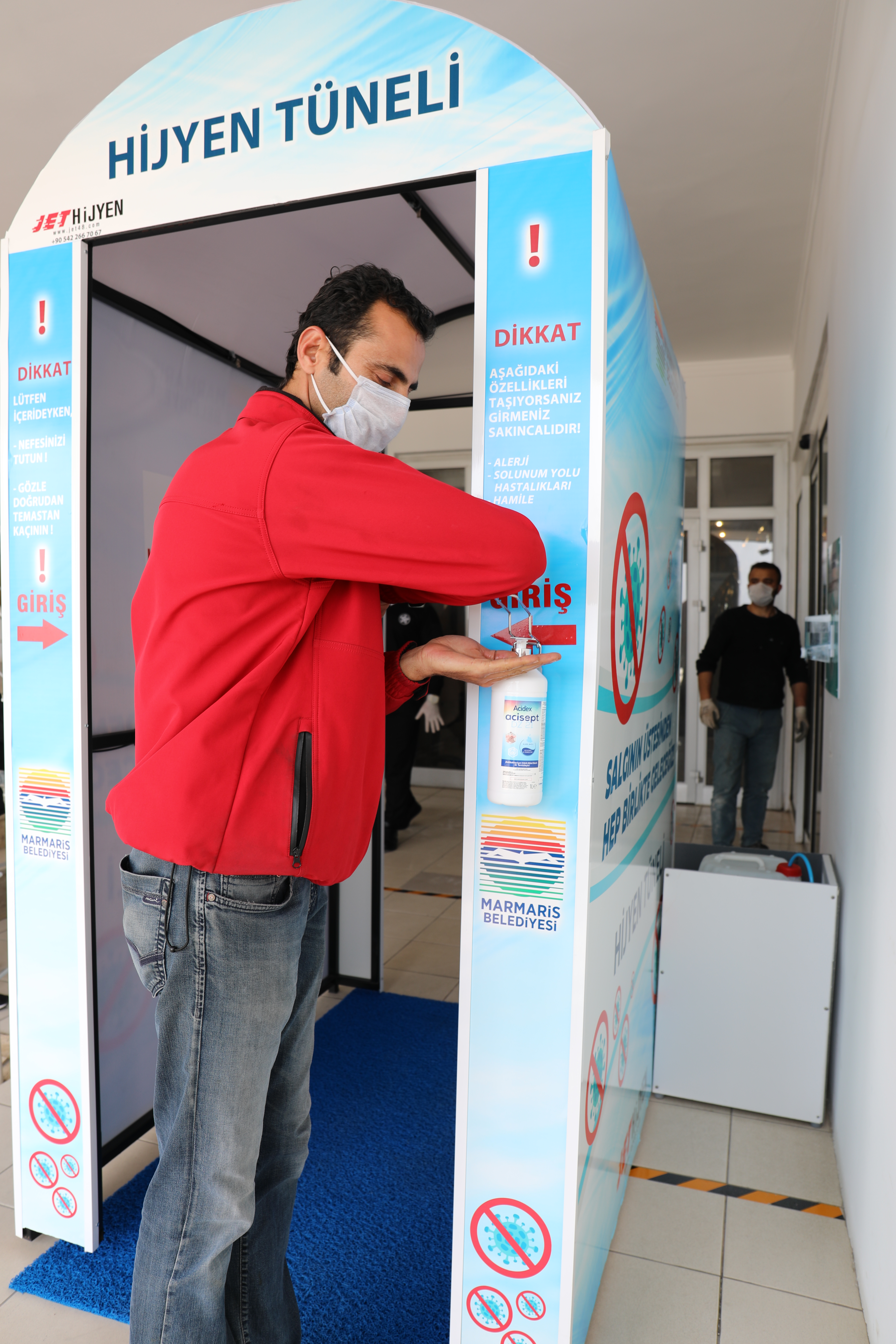 MARMARİS BELEDİYESİNE DEZENFEKTE TÜNELİ