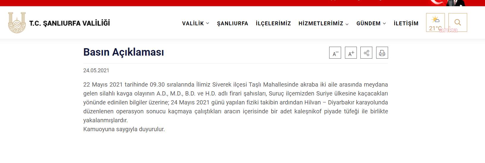 ŞANLIURFA’DA ÖNCEKİ GÜN YAŞANAN SİLAHLI ÇATIŞMANIN 4 ŞÜPHELİSİ YAKALANDI
