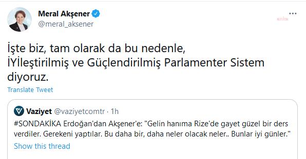 AKŞENER'DEN ERDOĞAN'A YANIT: "İŞTE BU NEDENLE GÜÇLENDİRİLMİŞ PARLAMENTER SİSTEM"