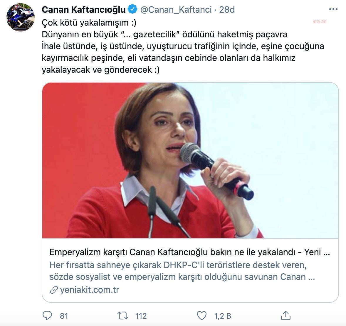 KAFTANCIOĞLU'NDAN CEP TELEFONUYLA İLGİLİ YAPILAN HABERE İRONİK YANIT: "ÇOK KÖTÜ YAKALANMIŞIM"