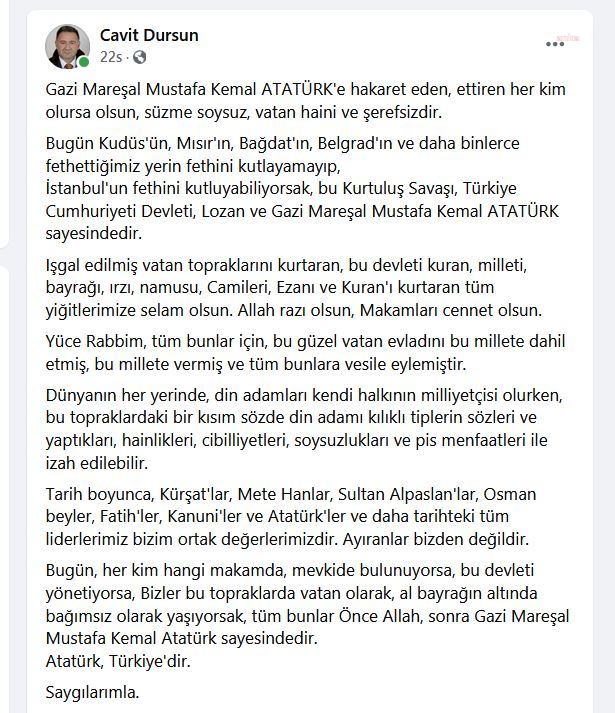 AYASOFYA’DA ATATÜRK’E HAKARETE TEPKİLER SÜRÜYOR