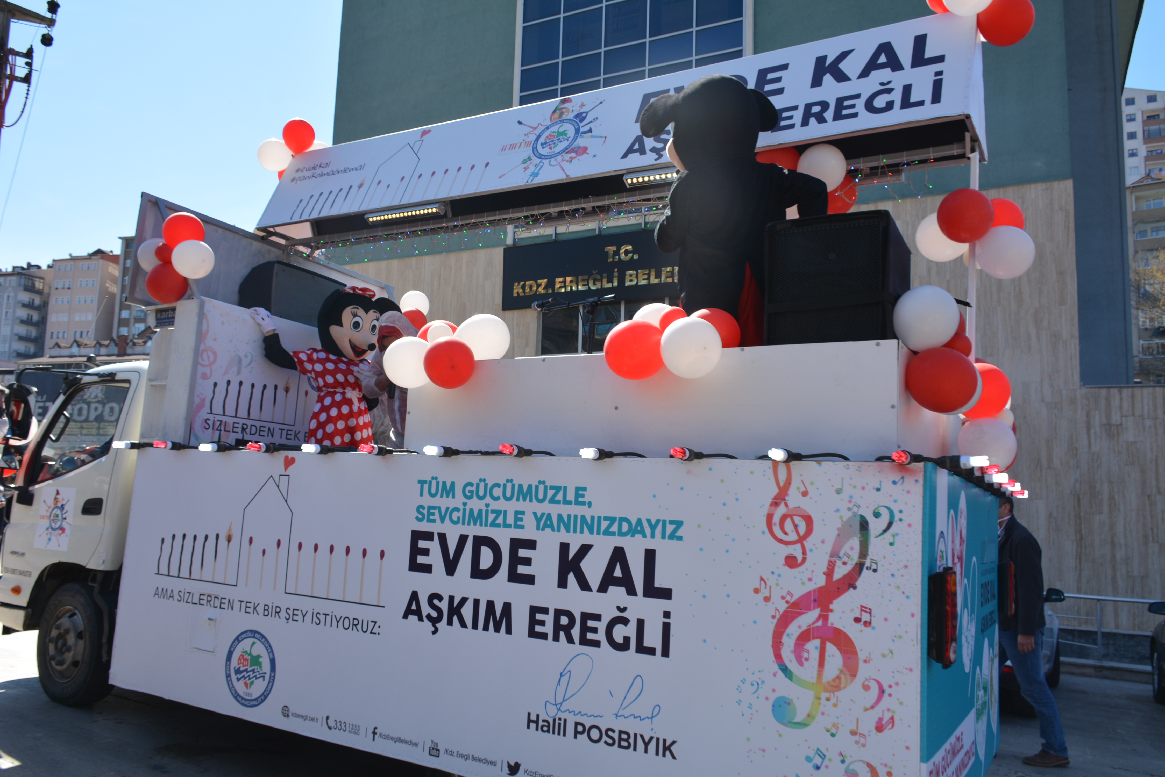 “EVDE KAL AŞKIM EREĞLİ” CANLI MÜZİK ARACI YOLLARDA