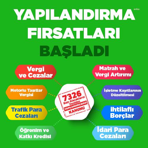 VERGİ VE KYK BORÇLARINA YAPILANDIRMA GELDİ