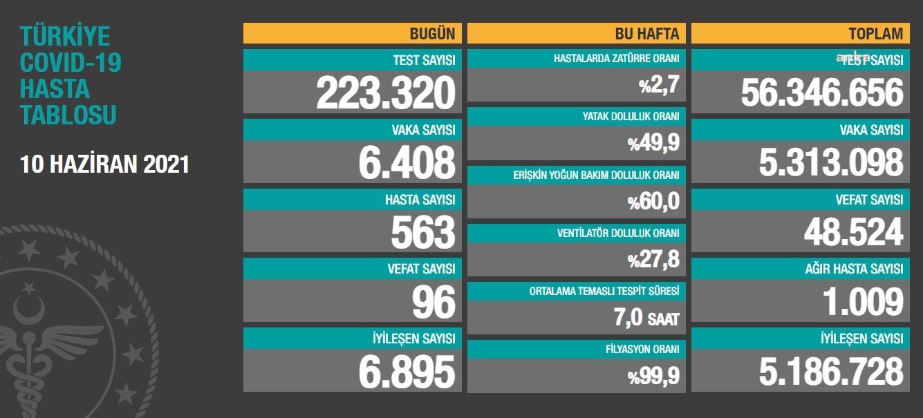 KORONAVİRÜSE 96 CAN DAHA