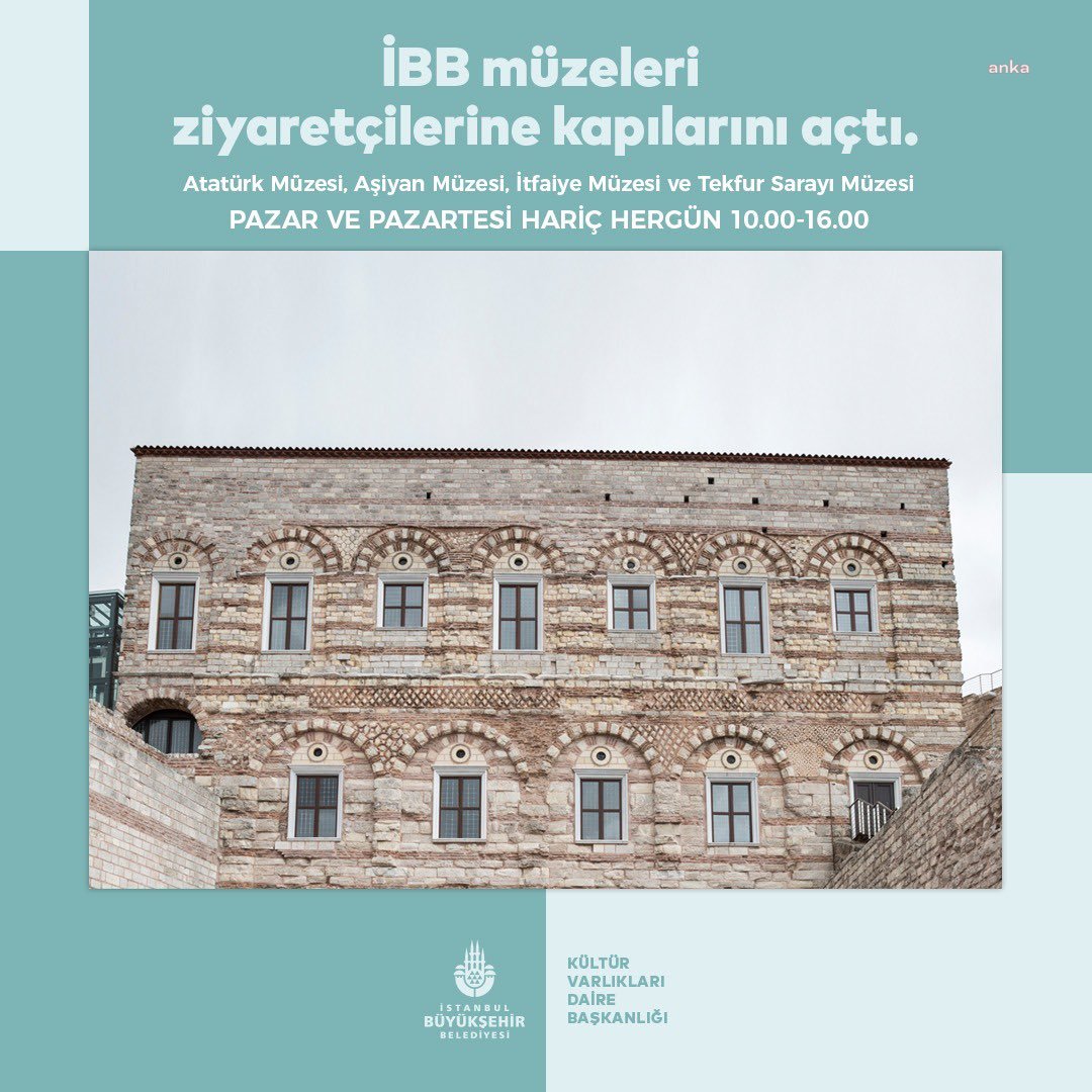 İBB MÜZELERİ TEKRAR ZİYARETE AÇILIYOR