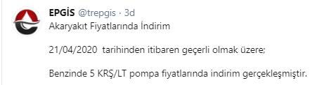BENZİNDE 5 KURUŞ İNDİRİM