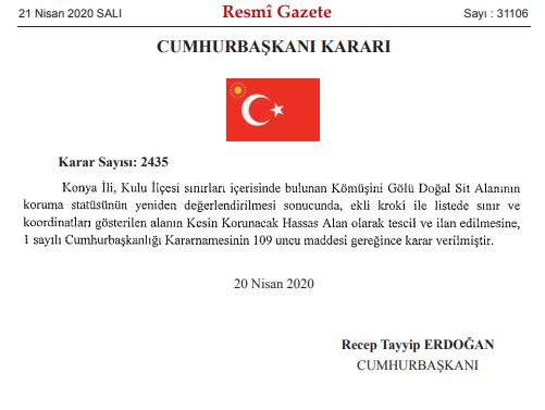 UYUZ VE SAMSAM GÖLLERİNE KORUMA KARARI