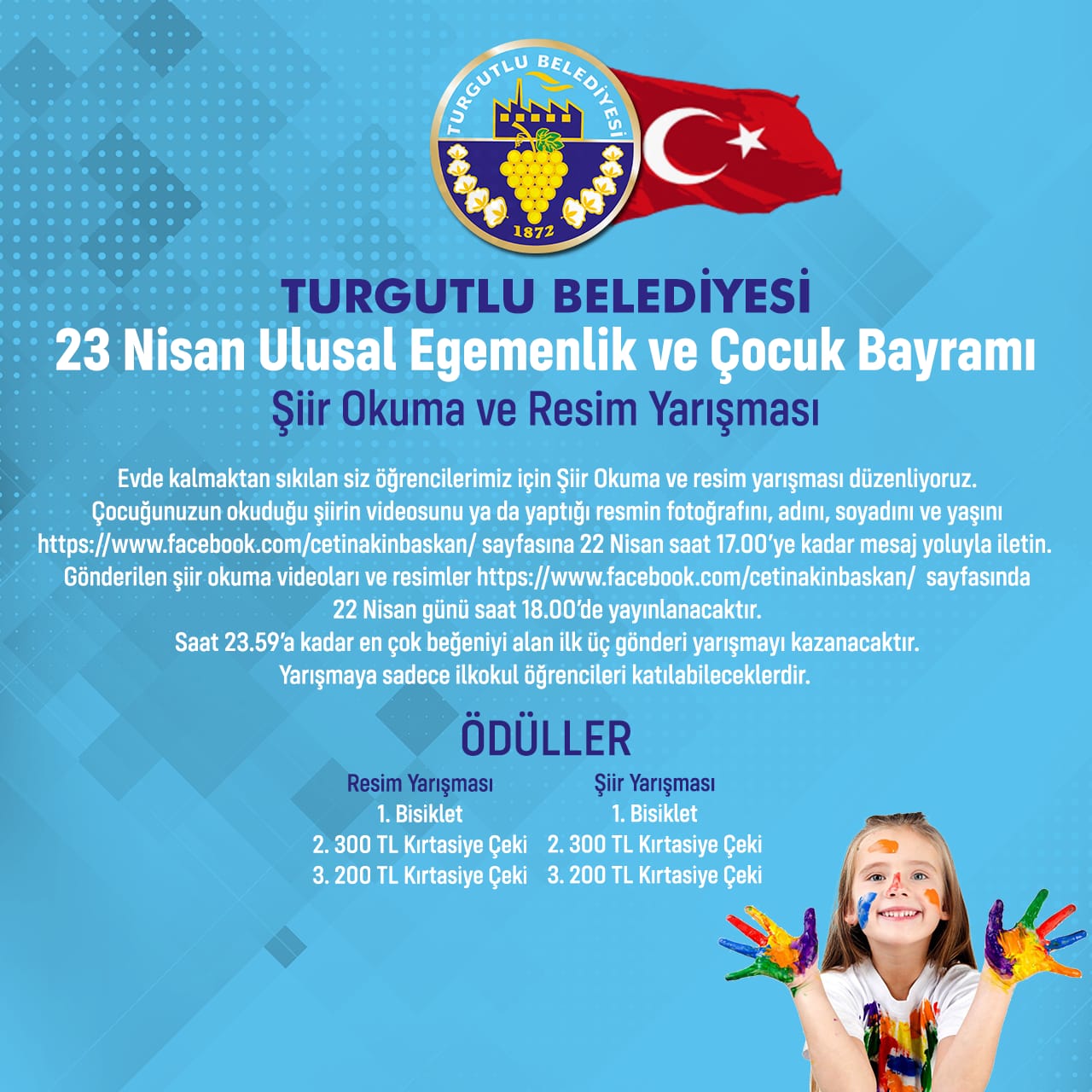 TURGUTLU BELEDİYESİ'NDEN ÖĞRENCİLERE 2 YARIŞMA