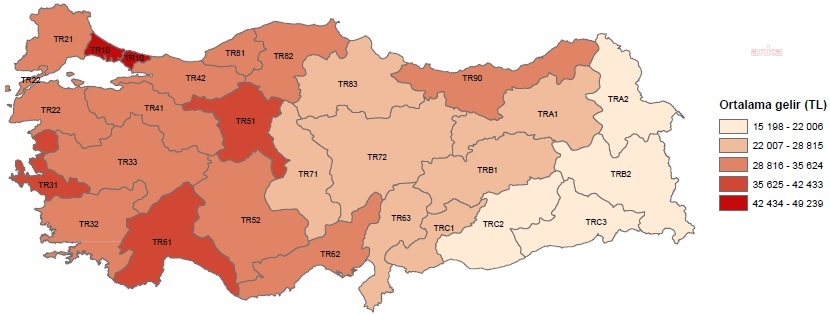 GELİR EŞİTSİZLİĞİNDE İSTANBUL ZİRVEDE